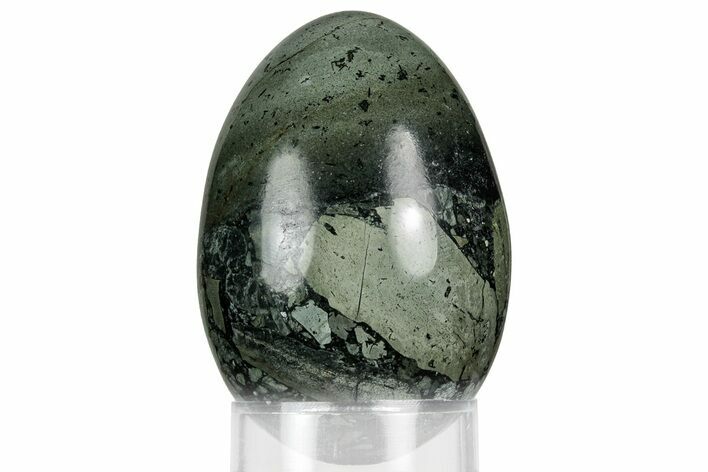 Polished Green Brecciated Dolomite Egg - Michigan #356388